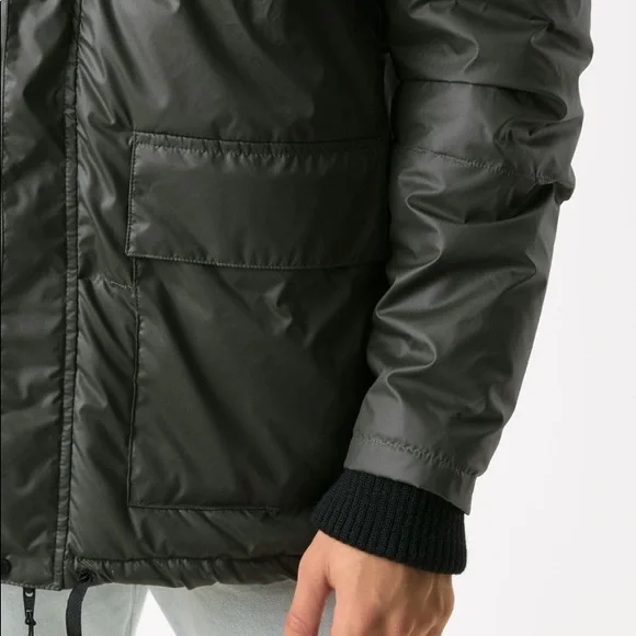 Osklen Men's Size P Small Jacket Coat Hooded Green SuperLightPuffer Oversized - Picture 4 of 13